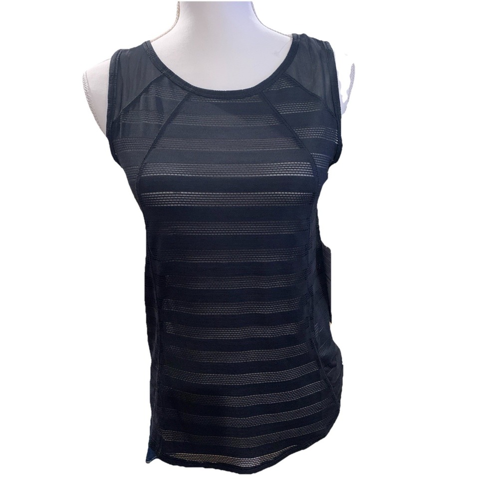 NWT‎ 90 Degree By Reflex Prove Them Wrong Black Sheer Tank Open Back Size Small